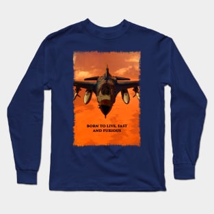 Fighter Jet Born P15 Long Sleeve T-Shirt